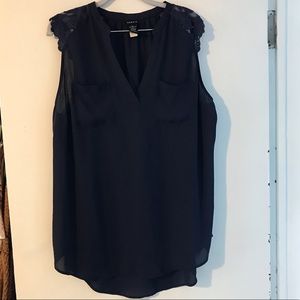 TORRID Blouse Tank with Lace Shoulders size 1X